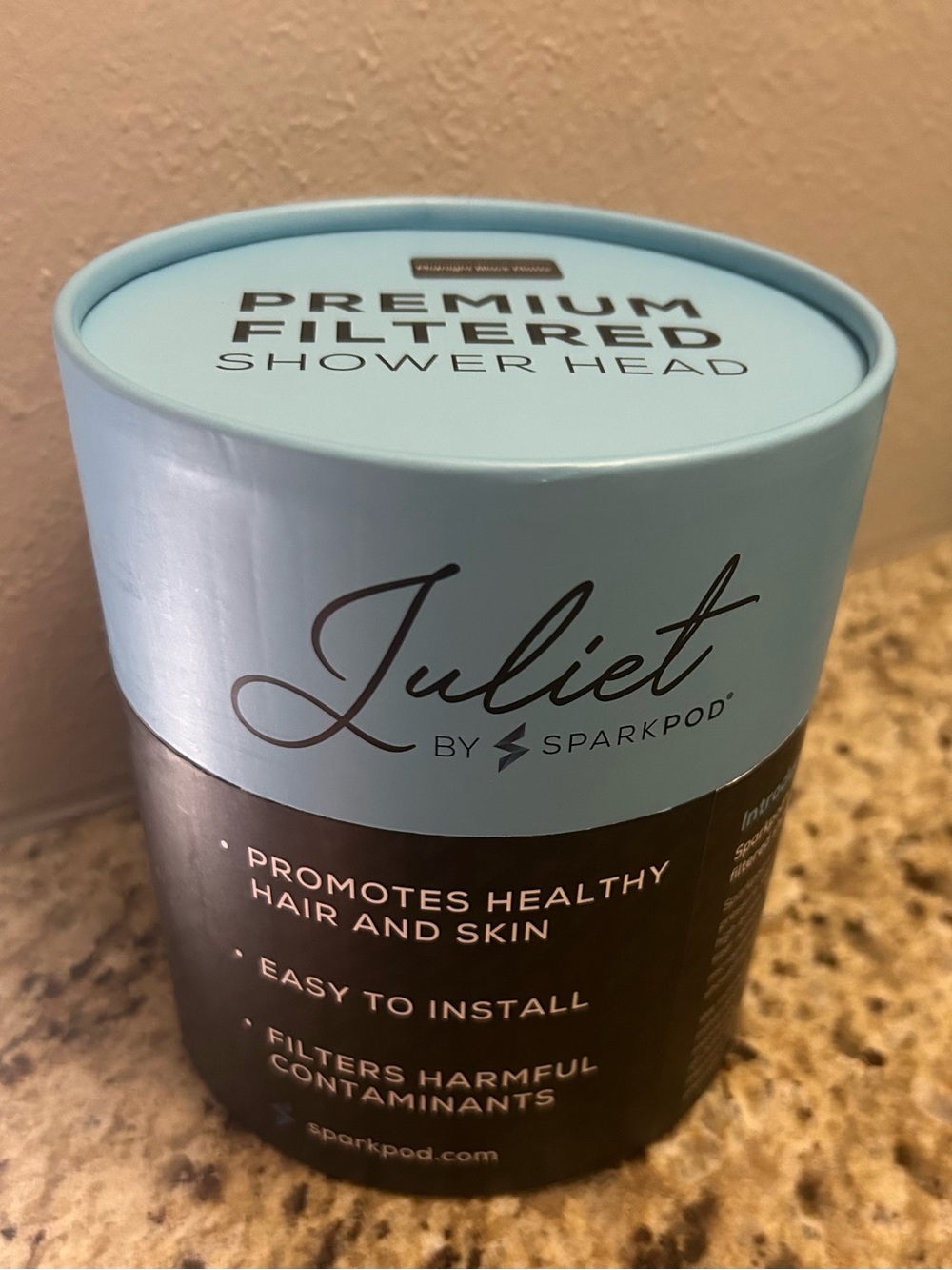 Juliet by SparkPod Premium Filtered Shower Head - Matte Black - New